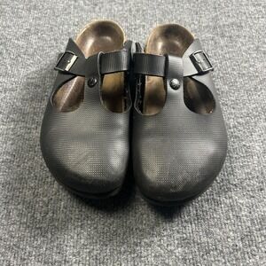 Birkenstock Rio Clog Shoes Womens Size 8 Black Synthetic Buckle Comfort Slip On